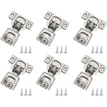 Feiyue - Lot de 6 charnières de fermeture pour armoires de cuisine - Charnières de fermeture dissimulées pour armoires de cuisine - 1 pouce