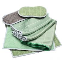 Lot de 6 Chiffons Bambou Microfibres - Nettoyer et lustrer Toutes Les Surfaces Lisses et fragiles,Microfibre pour Vitres Miroirs Carreaux Carrosserie
