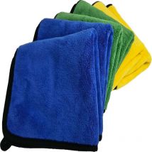 Lot de 6 Chiffons Microfibre Voiture. 820GSM. pour Entretien, lustrage, séchage et Nettoyage intérieur et extérieur Auto. Ultra-Absorbant,