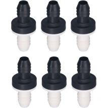 Basetbl - Lot de 6 clapets anti-retour en plastique à 1 voie en ligne pour liquide et gaz 3/8 pouces 10 mm de diamètre d'interface CDBS6 Coque abs