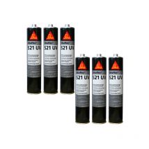 Lot de 6 colle-mastics hybride Sika Sika flex 521 uv - Blanc - 300ml