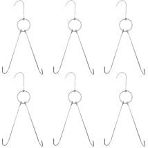 Lot de 6 crochets à viande doubles en acier inoxydable pour séchage de canard rôti, crochet pour bacon, support de suspension pour gril (4 cm de