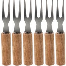 Lot de 6 fourchettes à maïs réutilisables pour barbecue - Fourchettes à maïs anti-brûlure - Outils de barbecue
