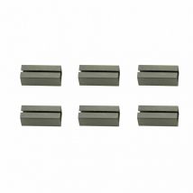 CHRISLIGNE Lot de 6 fourreaux acier zingué, L.2 x l.0.8