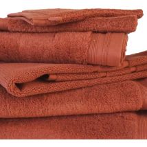 Lot de 6 gants de toilette en éponge Brique 16x21 cm