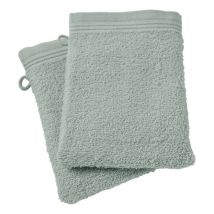 Lot de 6 gants de toilette éponge 'Spa' 15 x 21 cm / 400 gr/m² - Couleur: 'Spa' Céladon