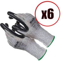 Lot de 6 paires de gants de travail tricot anti coupure Krynit 563 EN388 en 420 Taille - Taille 10
