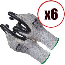 Lot de 6 paires de gants de travail tricot anti coupure Krynit 563 EN388 en 420 Taille - Taille 7