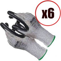 Lot de 6 paires de gants de travail tricot anti coupure Krynit 563 EN388 en 420 Taille - Taille 11