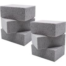 Coocheer - Lot de 6 Grill Nettoyage Pierre, Réutilisable Blocs Briques de Nettoyage, Griller Pierre Nettoyant Ponce pour Nettoyer Barbecue
