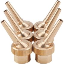 Coocheer - Lot de 6 Jetnozzle de Fontaine en Laiton, Tête de pulvérisation de Paysage de 19 mm DN15 Buse de Jet à Direction réglable pour la Fontaine