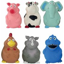 Jouet d'occupation et d'éducation pour chien – Lot de 6 jouets en latex – 14 cm – DOOGY