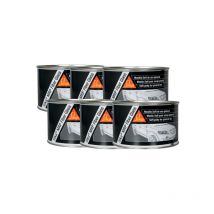 Lot de 6 mastics fibres de verre pour tôle Sika mrp Glass Fiber - Gris - 2kg