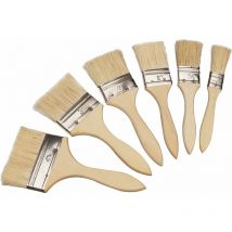 Lot de 6 pinceaux plats, pinceau professionnel SRT, pinceau à glacis plat, ensemble de pinceaux à glacis pour adhésif de teinture, peinture