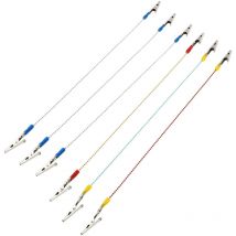 Feiyue - Lot de 6 pinces à ressort pour bavoirs adultes, porte-serviettes, chaîne flexible