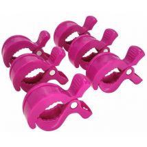 Lot de 6 pinces universelles pour poussette pour attacher des couvertures à la poussette (rose) Fei Yu