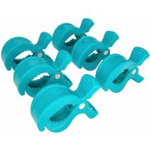 Kueatily - Lot de 6 pinces universelles pour poussette pour attacher des couvertures à la poussette (bleu)-Fei Yu