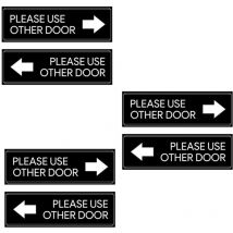 Lot de 6 plaques de porte VEUILLEZ UTILISER UNE AUTRE PORTE Plaque de porte créative Art Mode Décor Noir