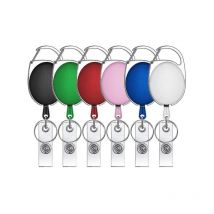 Fei Yu - Lot de 6 porte-clés rétractables, porte-badge rétractable, porte-clés extensible pour porte-carte d'identité, porte-carte, carte-clé