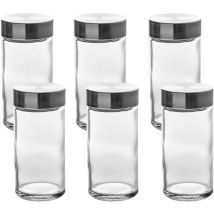 6 bocaux à épices 80ml couvercle inox - 5five