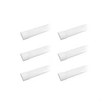 Lot de 6 Réglettes led Plates 120cm 40W 120lm/W V-tac VT-8340 - 120 ° - Blanc froid - 6500K