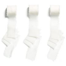 Lot de 6 rubans cadeaux blancs en mousseline de soie pour femmes, 4 cm x 5 m, rubans décoratifs pour mariage, festival