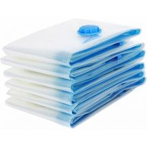 Lot de 6 Sacs de Rangement sous Vide 50x70cm, Sac de Voyage sous Vide, Housse de Rangement sous Vide Réutilisable,Sacs Compression sous Vide,Sacs de