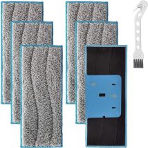 6er-Pack waschbare Wischpads für den Wischroboter Braava Jet M6 (6110) (6012) (6112) der M-Serie, wiederverwendbare waschbare Nasswischpads
