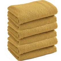 Lot de 6 serviettes invité éponge 'Spa' 30 x 50 cm / 400 gr/m² - 'Spa' Jaune Maîs