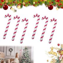 Lot de 6 sucres d'orge gonflables - 87 cm - Décoration de Noël américaine - Déambulateur gonflable - Grand Grinch - Décoration de Noël d'extérieur