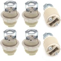 Lot de 6 supports de lampe G9 avec support, douille halogène G9 filetée en céramique Trimec