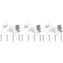 Lot de 6 supports de tringle à rideau, crochets de tringle à rideau, cintres de tringle à rideau avec vis