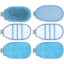 Riceel - Lot de 6 tampons de Nettoyage de Rechange en Microfibre lavables pour black+decker SteaMitt FSH10SM1 FSH10SM FSH10SMP