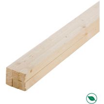 Forestea - Lot de 6 tasseaux sapin brut 2000 x 48 x 32 mm traité classe 2 - pefc 70%