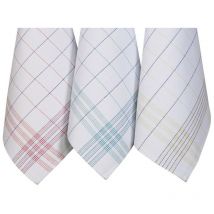 Lot de 6 torchons 50x70 polycoton carreaux