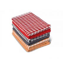 Lot de 6 torchons essuie-mains 100% Coton - 45x60 cm Multicolore