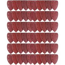 Lot de 60 Feuilles Abrasives, Papier de Ponçage 40/60/80/100/120/180/240/320/400/800 Idéal pour Ponceuse Multifonction
