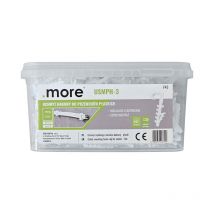 Ecolight - Lot de 600 attaches double à crochet avec cheville à enfoncer USMPH-3 M20379 eco light