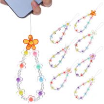 Lot de 7 chaînes de téléphone, breloques pour téléphone, sangles pour étui de téléphone, breloques pour sac à main, breloques pour porte-clés