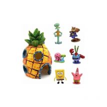 Lot De 7 Ornements D'Aquarium, Bob L'Éponge Décoration D'Aquarium Décoration D'Aquarium Décoration D'Aquarium En Résine Décoration D'Aquarium Ananas