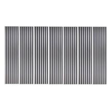 Decoon - Lot De 7 Panneaux Muraux Tasseaux Bois 120 X 30 X 1,9 Cm - Pack Tête De Lit - Lamelles Alu / Feutrine Noir - 2,52m²