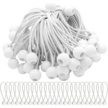 Aougo - Lot de 75 Tendeur Elastique Cordons Élastiques avec Boules Sandow Elastique Boules Elastiques pour chapiteaux, tentes, bannières et bâches