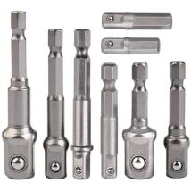 ZVD - Lot de 8 adaptateurs hexagonaux 1/4' vers 1/4' 3/8' 1/2' pour perceuse sans fil