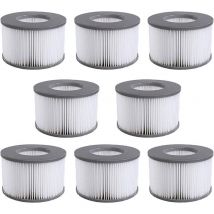Whirlpoal Lot de 8 Cartouches filtrantes de Rechange pour Piscine Gonflable pour Whirlpoal