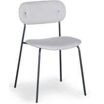 Cotecosy - Lot de 8 chaises modernes Stellair Tissu Gris