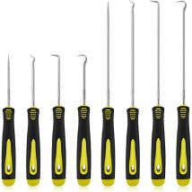 Ersandy - Lot de 8 crochets longs et courts pour retirer les tuyaux de voiture, extracteur de joint d'huile, crochet de joint torique, garniture de