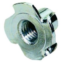Lot de 8 écrous à enfoncer acier chromé l.22 mm - Hettich