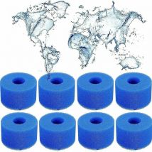 Lot de 8 filtres en mousse de type S1, spa pour Intex S1, réutilisables, pour piscine de type S1, pour piscine, aquarium, spa.