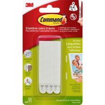 3M Bandes de montage d'images Command blanc Contenu: 4 paire(s) W288502