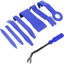 Lot de 8 PCS Multifonction Outil Démontage Installation, pour Voiture Radio Audio Garniture Intérieure Dash Tableau de Bord, Installateur Pry Outil